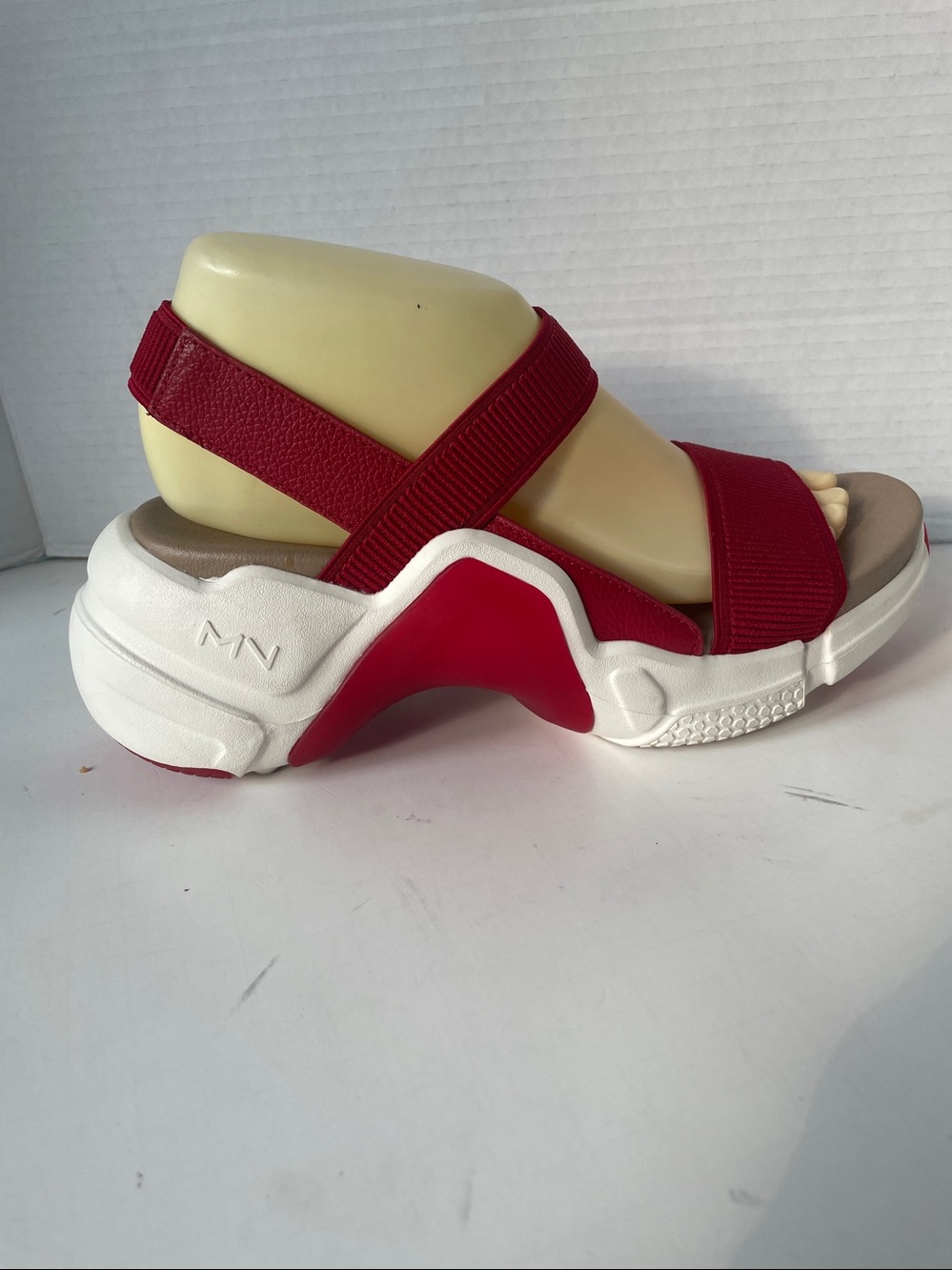 Mark Nason Los Angeles Neo Block Red Platform Sandals